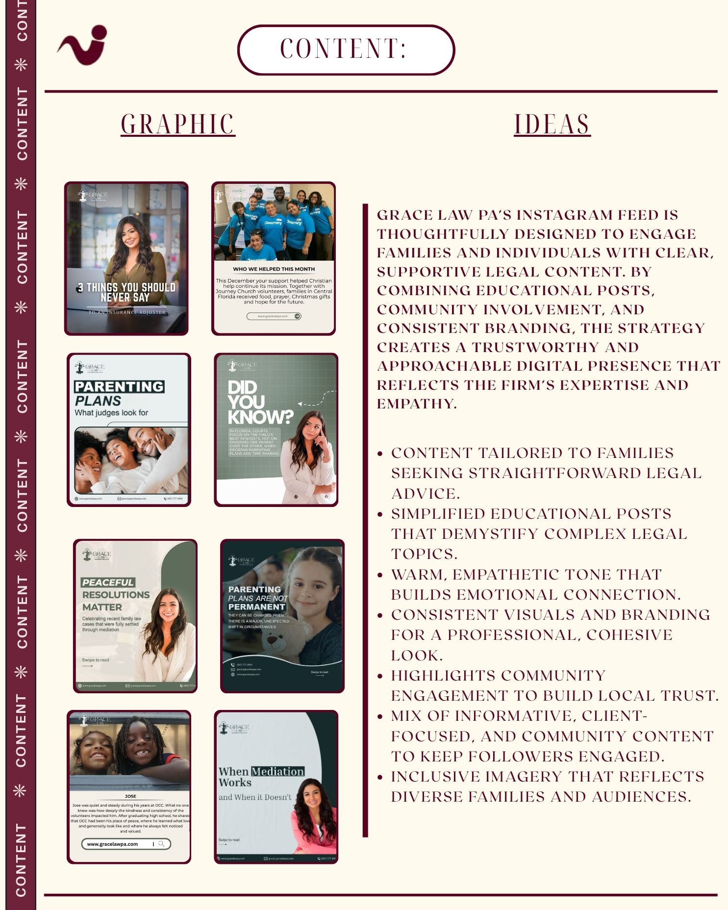 Grace Law PA social media content — Inventive Media USA